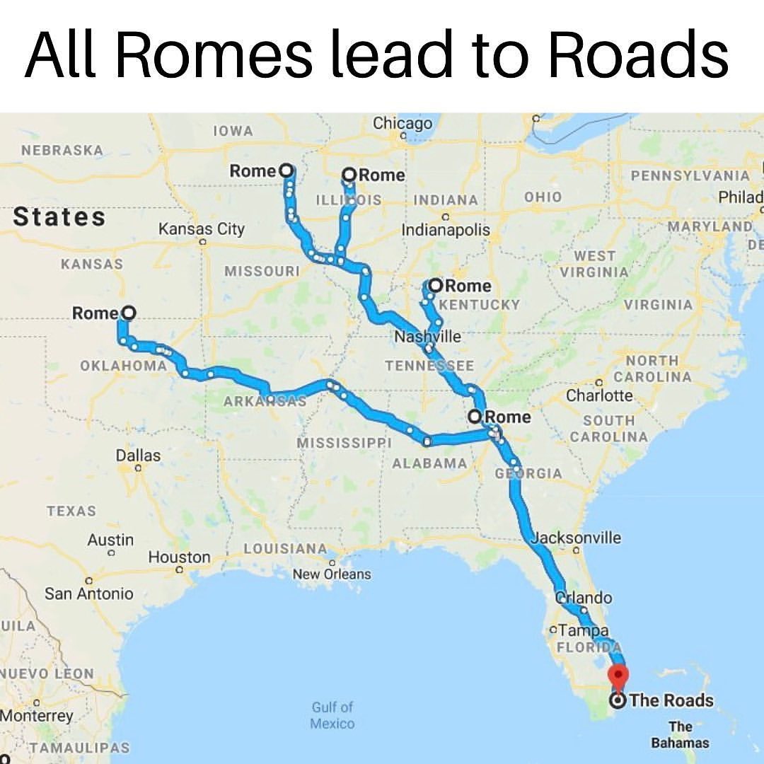 All Romes Lead to Roads