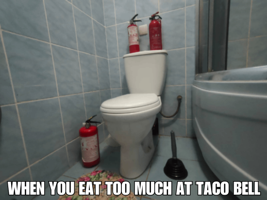 When You Eat Too Much at Taco Bell - Toilet Scene